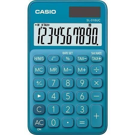 Kalkulačka &quot;SL 310&quot;, modrá, 10 místný displej, CASIO