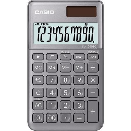 Kalkulačka &quot;SL 1000&quot;, šedá, 10 místný displej, CASIO