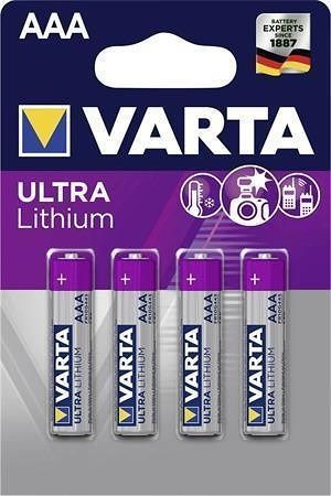 Baterie &quot;Ultra Lithium&quot;, AAA, 4 ks, VARTA