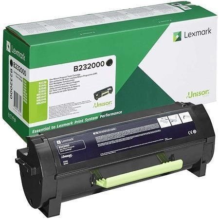 B232000 Toner pro B232000 tiskárny, LEXMARK, černá, 3 tis. stran (vratná)