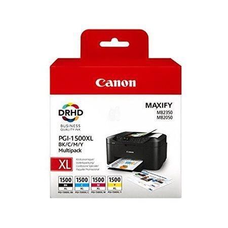 PGI-1500XLKIT Inkjet cart. multipack pro Maxify MB2350 tiskárnu, CANON b+c+m+y, 34ml+3*12m