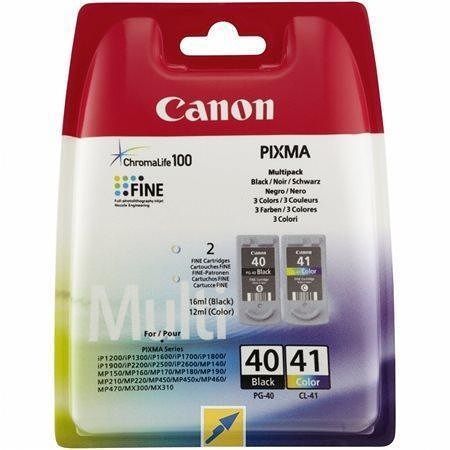 PG-40 /CL-41 Inkjet cart. multipack pro Pixma iP1300, 1600, 1700 tiskárny, CANON Černá, ba