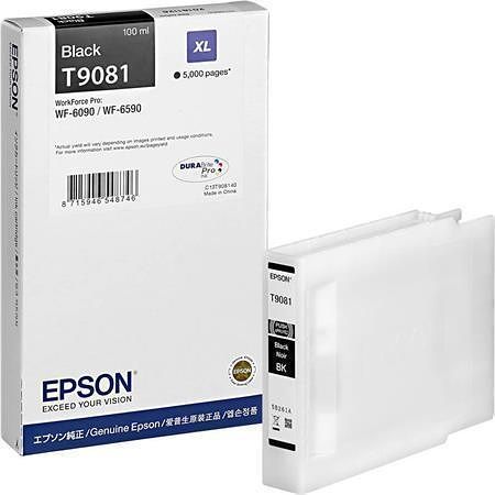 C13T908140 Inkoust pro Workforce Pro WF-6090, WF-6590 tiskárny, EPSON, černá, 5 tis. stran