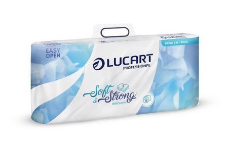 Toaletní papír &quot;Soft and Strong&quot;, bílá, třívrstvý, malé role, 10 rolí, LUCART