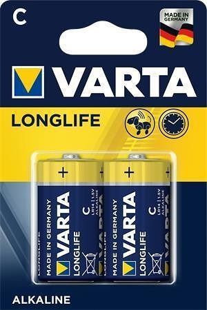 Baterie, C (malý monočlánek), 2 ks, VARTA &quot;Longlife Extra&quot;