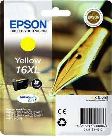 T16344010 Inkjekt cart. pro Workforce WF2540WF tiskárnu, EPSON žlutá, 6,5ml