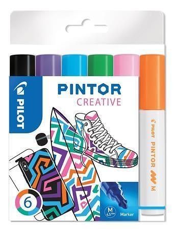 Set dekorativních popisovačů &quot;Pintor M&quot;, 6 barev fun, 1,4 mm, PILOT