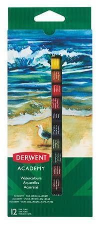 Temperové barvy &quot;Academy&quot;, 12 ks, 12 ml, DERWENT