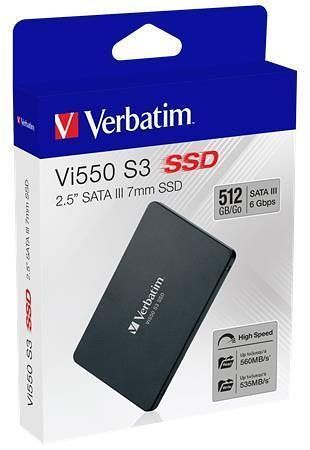 SSD (vnitřní paměť) &quot;Vi550&quot;, 512GB, SATA 3, 535/560MB/s, VERBATIM