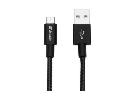 USB kabel, černá, micro USB, 30 cm, VERBATIM