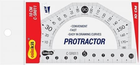 Úhloměr &quot;C-SR011&quot;, plast, 10 cm, COLOKIT 