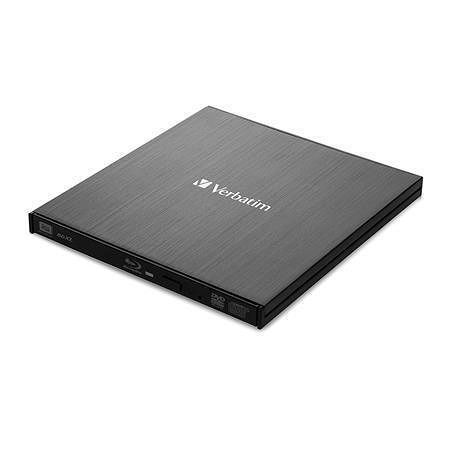 Blu-ray vypalovačka &quot;Slimeline&quot;, (externí), 4K Ultra HD, USB 3.1 GEN 1, USB-C, VERBATIM