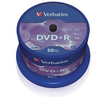 DVD+R 4,7GB, 16x, AZO, Verbatim, 50-cake