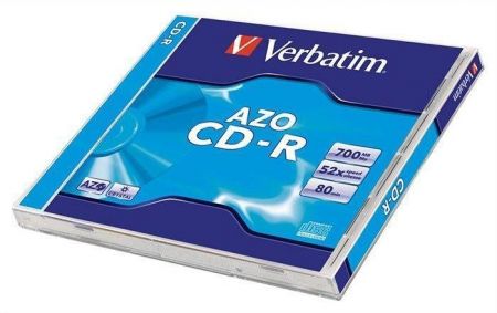 CD-R 700MB, 80min., 52x, DLP Crystal AZO, Verbatim, jewel box