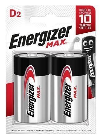 Baterie, D (velký monočlánek), 2 ks, ENERGIZER &quot;Max&quot;