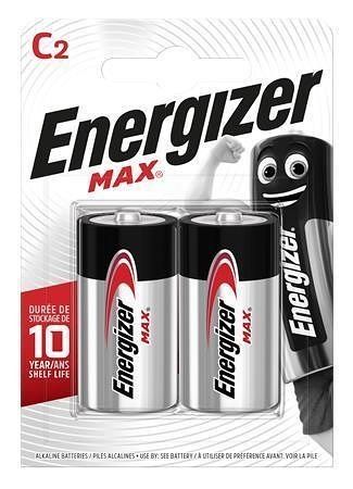 Baterie, C (malý monočlánek), 2 ks, ENERGIZER &quot;Max&quot;