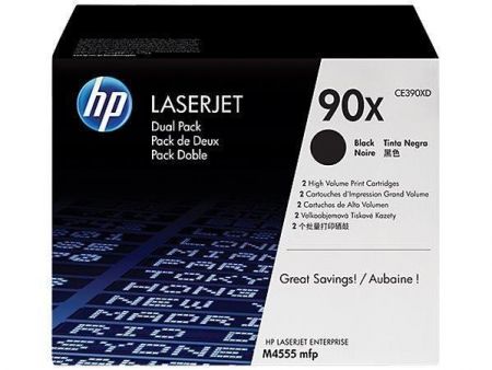 CE390XD Toner pro LaserJet M4555MFP tiskárna, HP černá, 2*24k