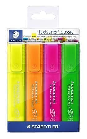 Zvýrazňovač &quot;Textsurfer classic 364&quot;, 4 barvy, 1-5mm, STAEDTLER