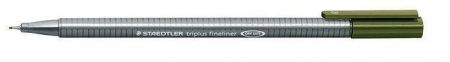 Liner &quot;Triplus 334&quot;, olivově zelená, 0,3mm, STAEDTLER