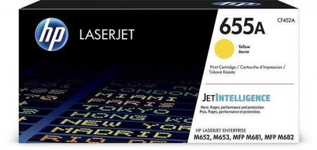 CF452A Toner pro Color LaserJet M681, M682 tiskárny, HP 655A, žlutá, 10,5 tis. stran