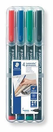 Permanentní popisovač &quot;Lumocolor 318 F&quot;, 4 barvy, 0,6mm, OHP, STAEDTLER