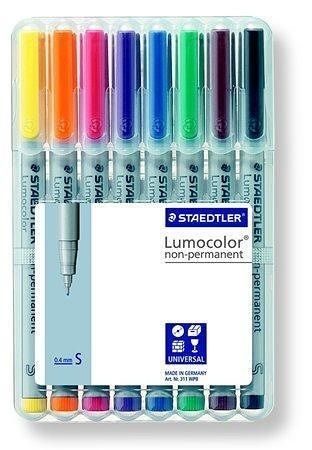 Ne-permanentní popisovač Lumocolor &quot;311&quot;, 8 barev, S, STAEDTLER