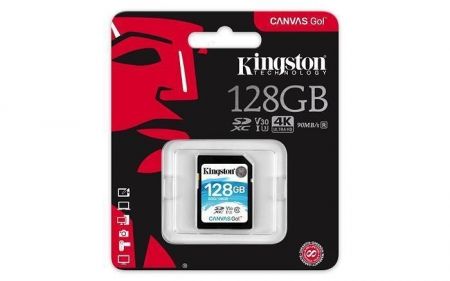 Paměťová karta Micro SDXC,128GB, Class 10, U3 V30, 90/45MB/s, KINGSTON &quot;Canvas Go&quot;