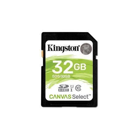 Paměťová karta SDHC &quot;Canvas Select&quot;, 32GB, Class 10/U1, 80/10 MB/s, KINGSTON