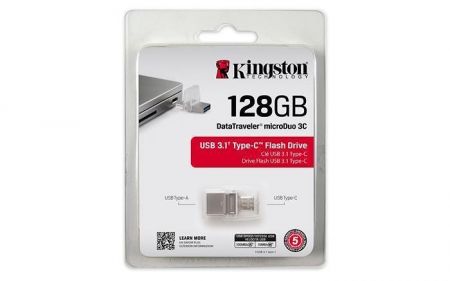 USB flash disk &quot;MicroDuo 3C&quot;, 128GB, USB 3.1+Type-C, KINGSTON