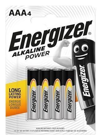 Batterie, AAA (mikrotužková), 4 ks, ENERGIZER &quot;Alkaline Power&quot;