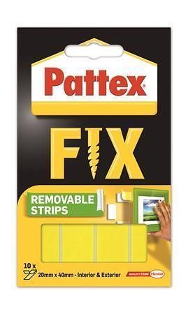 Lepicí proužky &quot;Pattex Fix&quot;, oboustranné, lze odstranit, 20 x 40 mm, HENKEL