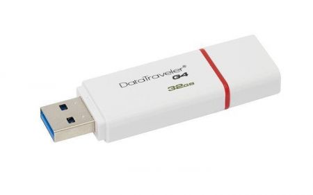 USB flash disk &quot;DTI G4&quot;, červená, 32GB, USB 3.0, KINGSTON