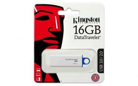 USB flash disk &quot;DTI G4&quot;, modrá, 16GB, USB 3.0, KINGSTON