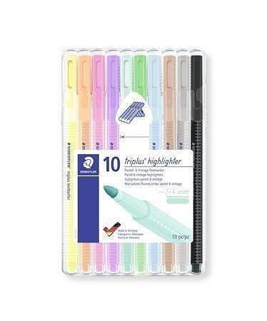 Sada zvýrazňovačů &quot;Triplus Textsurfer&quot;, 10 různých barev, 1-4 mm, STAEDTLER