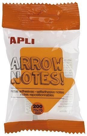 Samolepicí bloček &quot;Arrow notes&quot;, tvar šipky, 200 listů, APLI