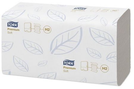 Ručníky, papírové, skládané, systém H2, TORK &quot;Premium Interfolded&quot;, extra white