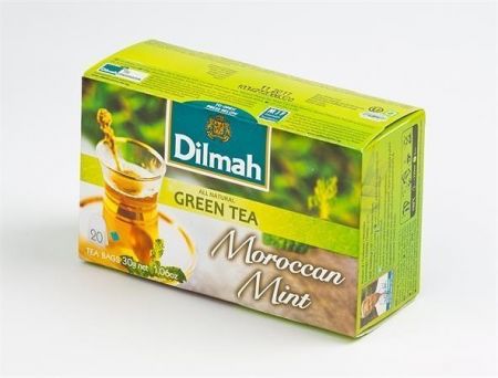 Zelený čaj, 20x1,5g, DILMAH, Moroccan Mint