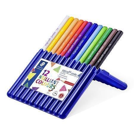 Barevné pastelky &quot;Ergo Soft Jumbo&quot;, 12 barev, sada, trojhranné, STAEDTLER 