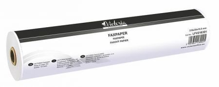 Faxový papír, 216 mm x 30 m x 12,5 mm (šířka x délka x vnitřní průměr), VICTORIA