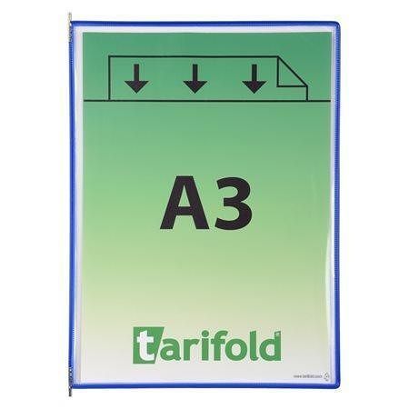 Prezentační kapsa, modrá, A3, na výšku, ot.shora, PP, TARIFOLD