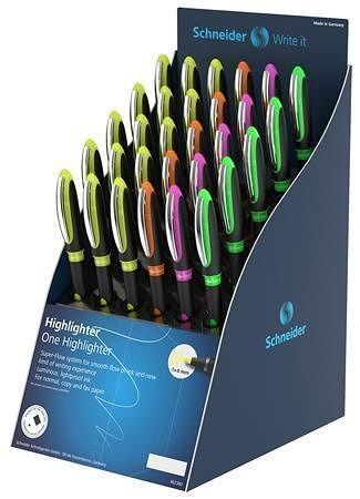 Zvýrazňovač &quot;One Highlighter&quot;, 1-4 mm, displej, SCHNEIDER