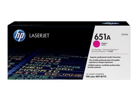 CE340A Toner pro Laserjet Enterprise MFP M775 tiskárny, HP 651A, magenta, 16 tis. stran