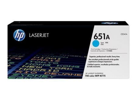 CE340A Toner pro Laserjet Enterprise MFP M775 tiskárny HP 651A, cyan, 16 tis. stran