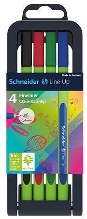 Finelinery &quot;Line-Up&quot;, sada 4ks různých barev, 0,4 mm, SCHNEIDER 