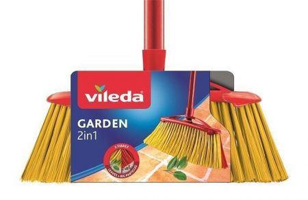 Smeták, pro exteriéry, VILEDA &quot;2in1 Garden&quot;