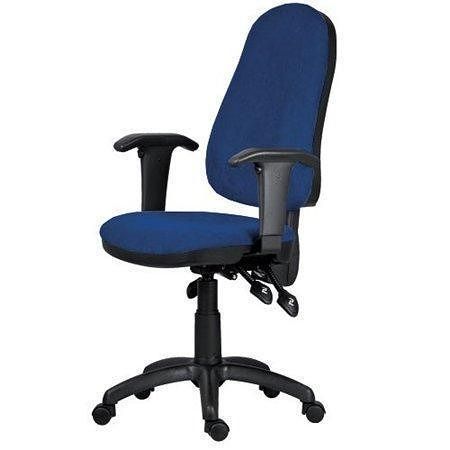 Office chair, fabric, black base, &quot;XENIA ASYN &quot; blue