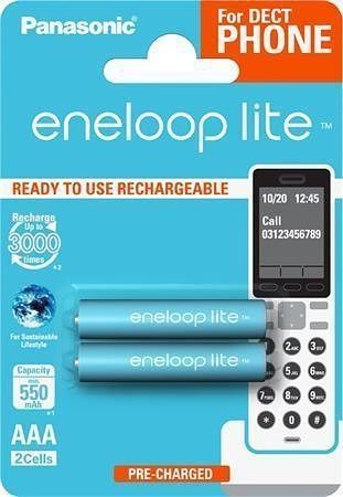 Nabíjecí baterie &quot;EneloopLite&quot;, AAA (mikrotužková), 2x550 mAh, PANASONIC