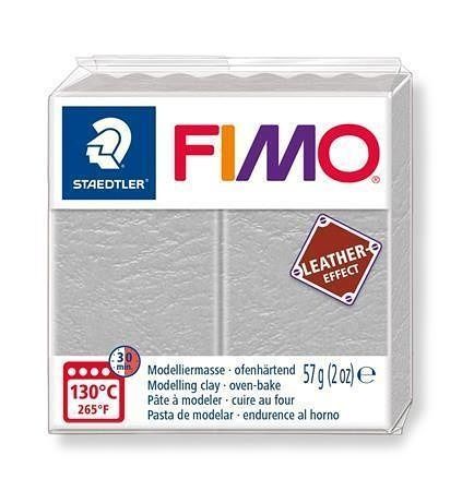 FIMO® &quot;Leather Effect&quot;, šedá 57g