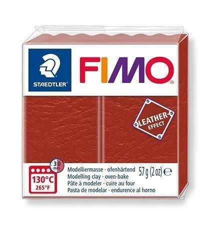 FIMO® &quot;Leather Effect&quot;, rezavá 57g