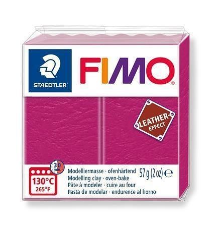 FIMO® &quot;Leather Effect&quot;, červená bobule 57g